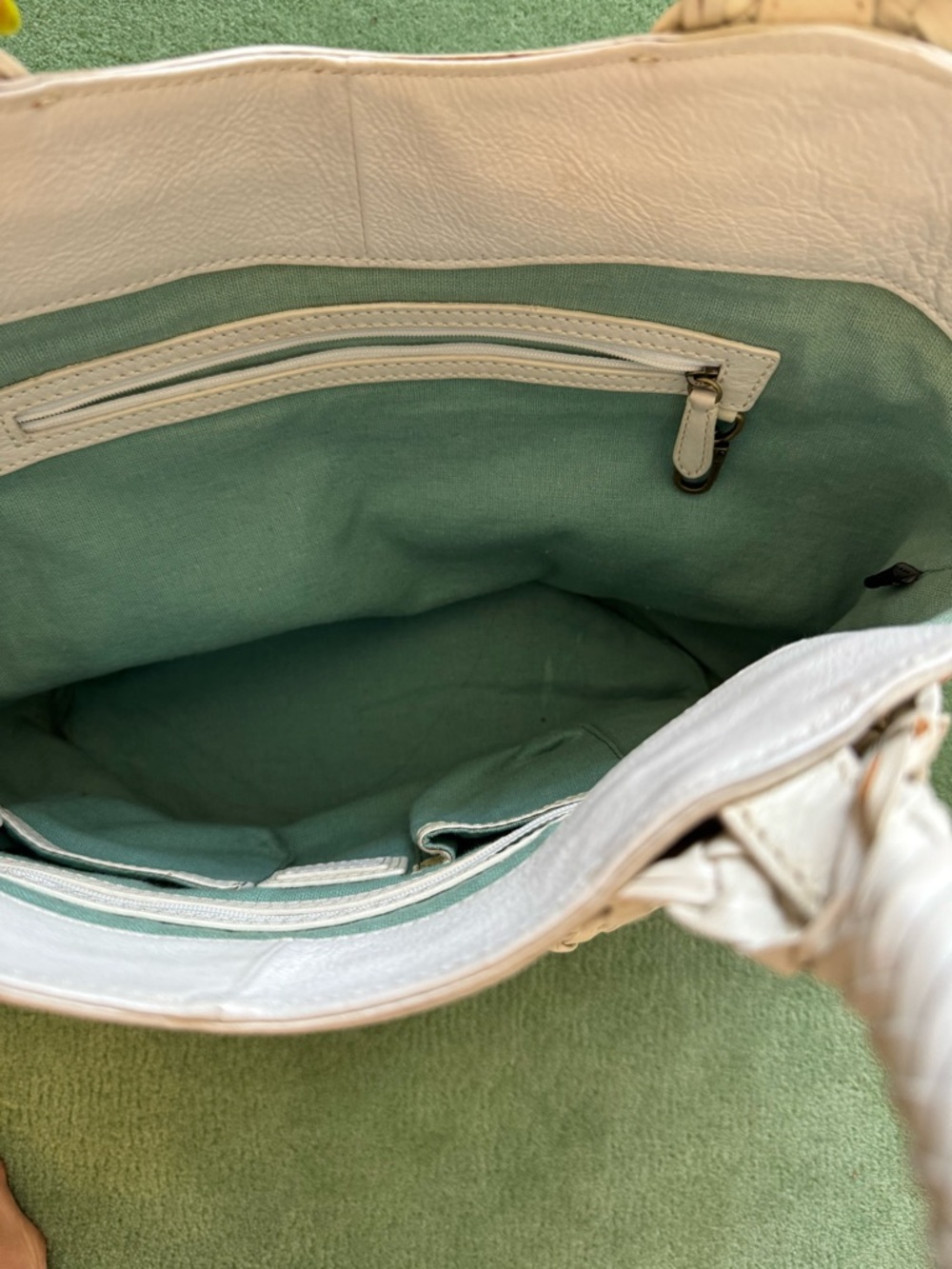 Cole Haan Woven Tan and Cream Braided-Handle Tote - Picture 2 of 3